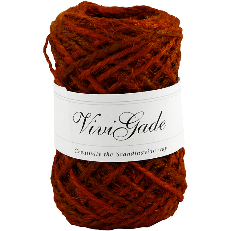 Chanvre naturel Vivi Gade, épaisseur 1-2 mm, rouge, 30 m 1 rouleau