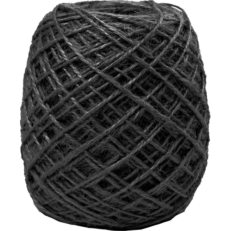 Creativ company chanvre naturel, épaisseur 1-2 mm, noir, 150 m 1 rouleau