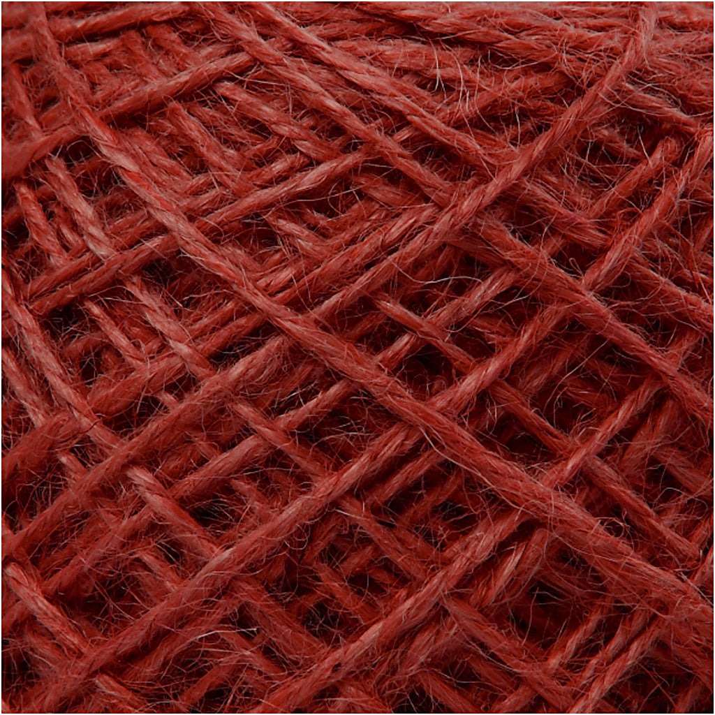 Creativ company chanvre naturel, épaisseur 1-2 mm, rouge, 150 m 1 rouleau