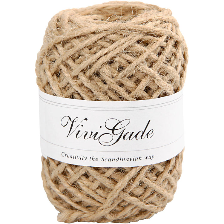 Chanvre naturel Vivi Gade, épaisseur 1-2 mm, naturel, 30 m 1 rouleau