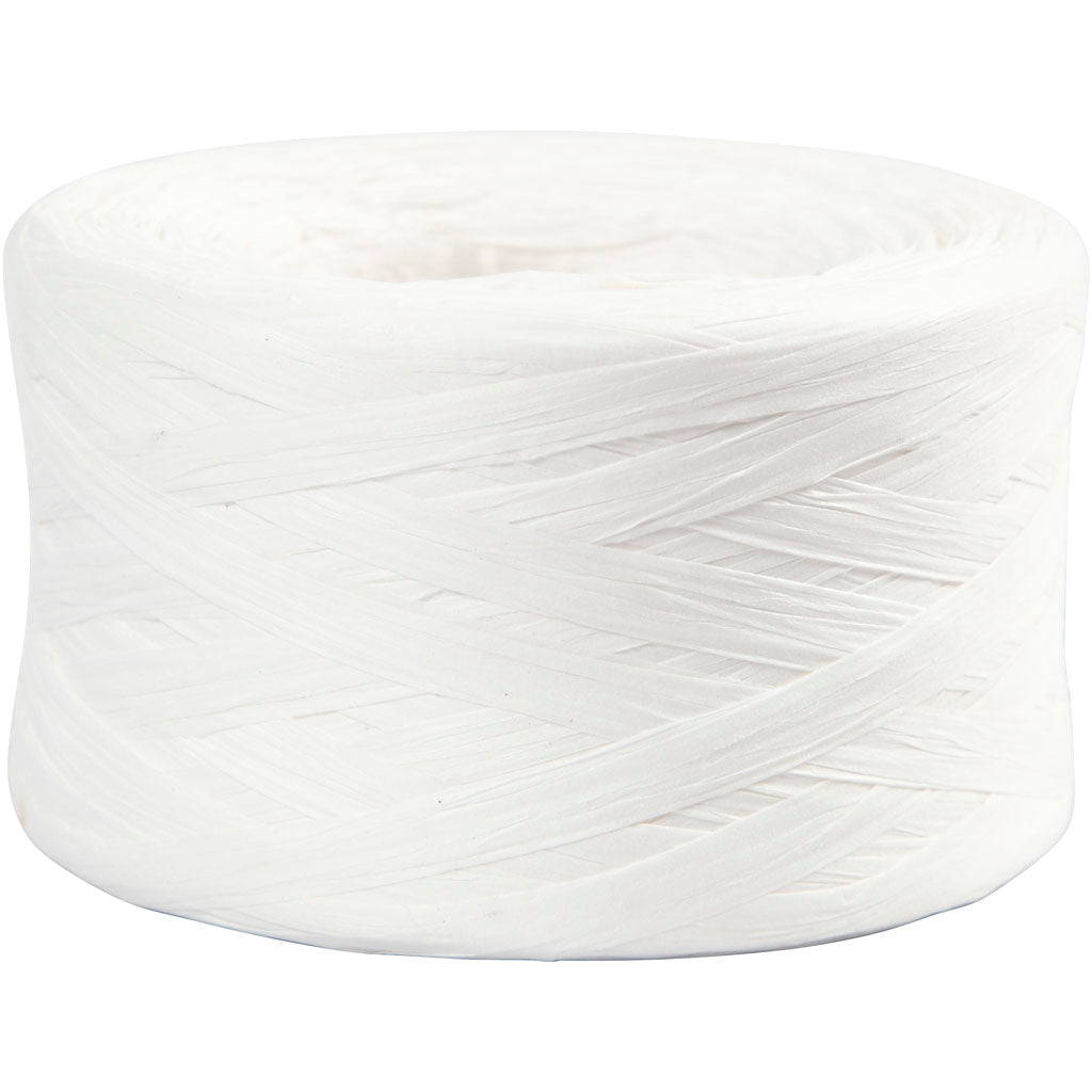 Creativ Company Paper Raffia Yarn White, 100m