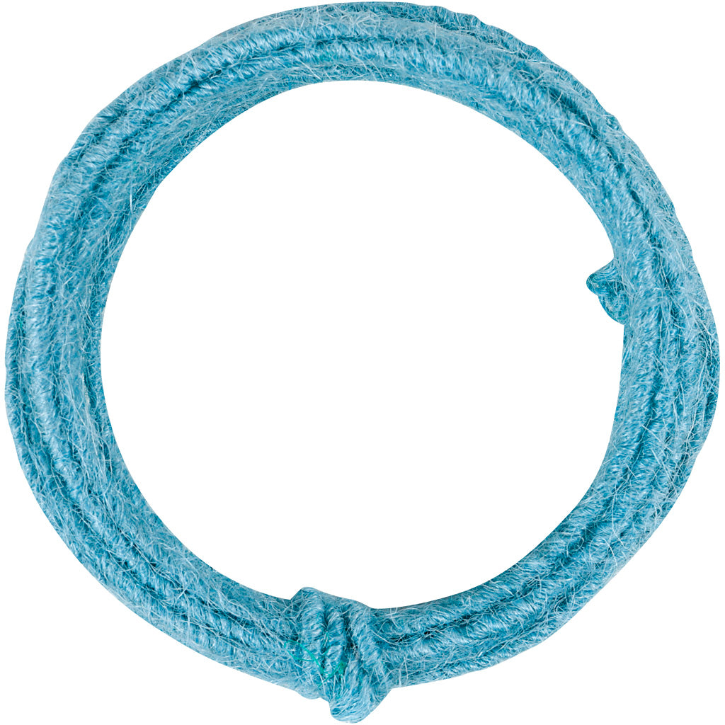 Cordon de jute Creativ company, épaisseur 2-4 mm, bleu ciel, 3 m 1 boîte