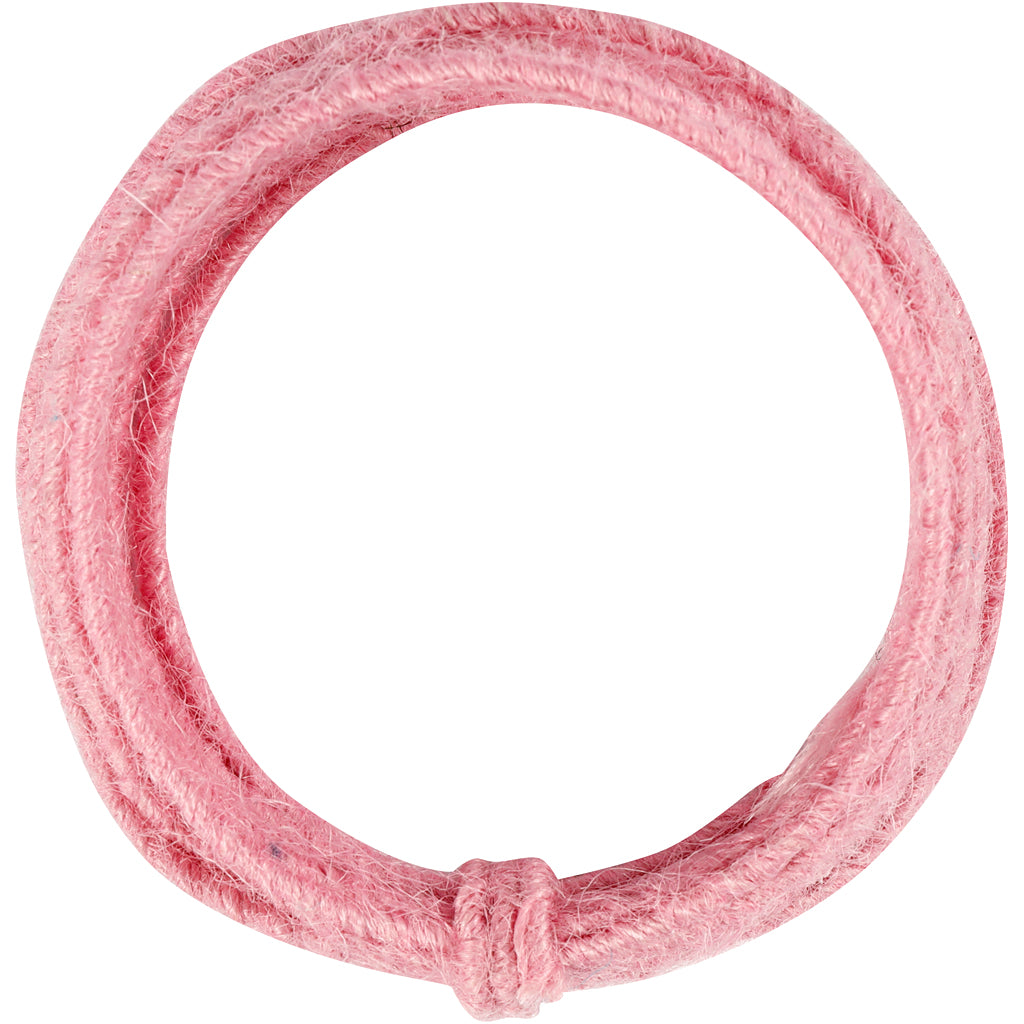 Cordon de jute Creativ company, épaisseur 2-4 mm, rose, 3 m 1 boîte
