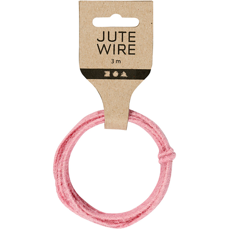 Cordon de jute Creativ company, épaisseur 2-4 mm, rose, 3 m 1 boîte