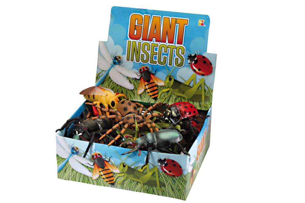 Gros insectes, 12 assortis. 15 cm. 3+