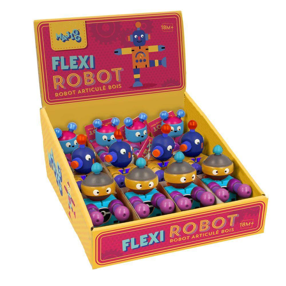 Robots flexibles en bois.fsc. 12 pièces. 3+
