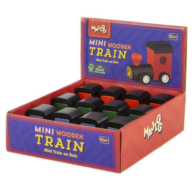 Mini train en bois. fsc. 12 pièces. 3 axes 3+