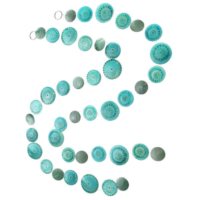 Boltze home guirlande capiz l180cm bleu aqua