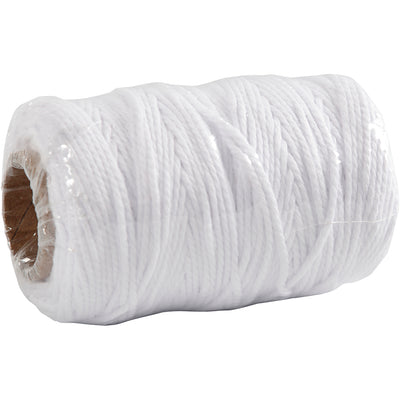 Cordon en coton Creativ company, épaisseur 1,1 mm, blanc, 50 m 1 rouleau