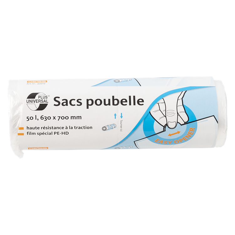 Deiss 1069645 - sacs poubelles transparents. 50l 50 pièces | 10 pièces