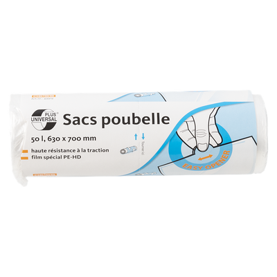 Deiss 1069645 - sacs poubelles transparents. 50l 50 pièces | 10 pièces