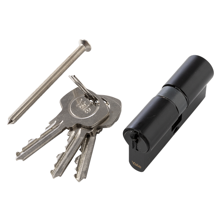 Yale 1070952 - cylindre profilé 500 noir mat 60mm (30 30) | 2 pièces