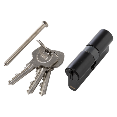 Yale 1070952 - cylindre profilé 500 noir mat 60mm (30 30) | 2 pièces
