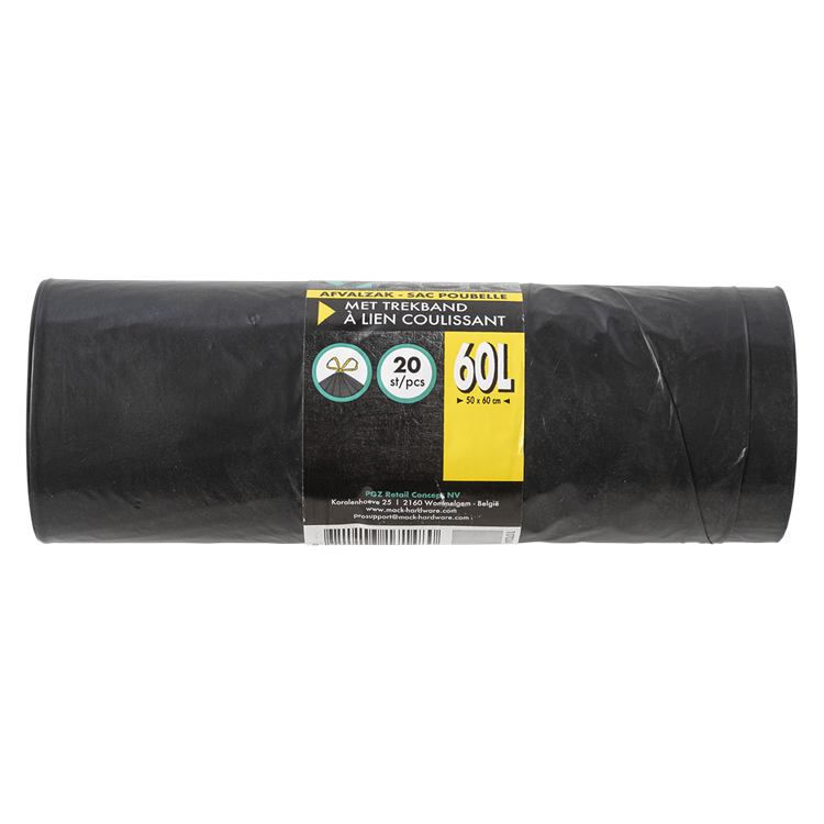 1070341 - sac poubelle avec cordon 60l 20 pcs | 15 pièces