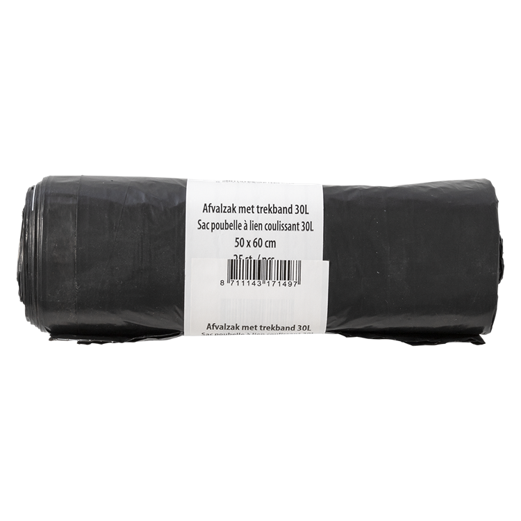 1070342 - sac poubelle avec cordon 30l 25 pcs | 15 pièces