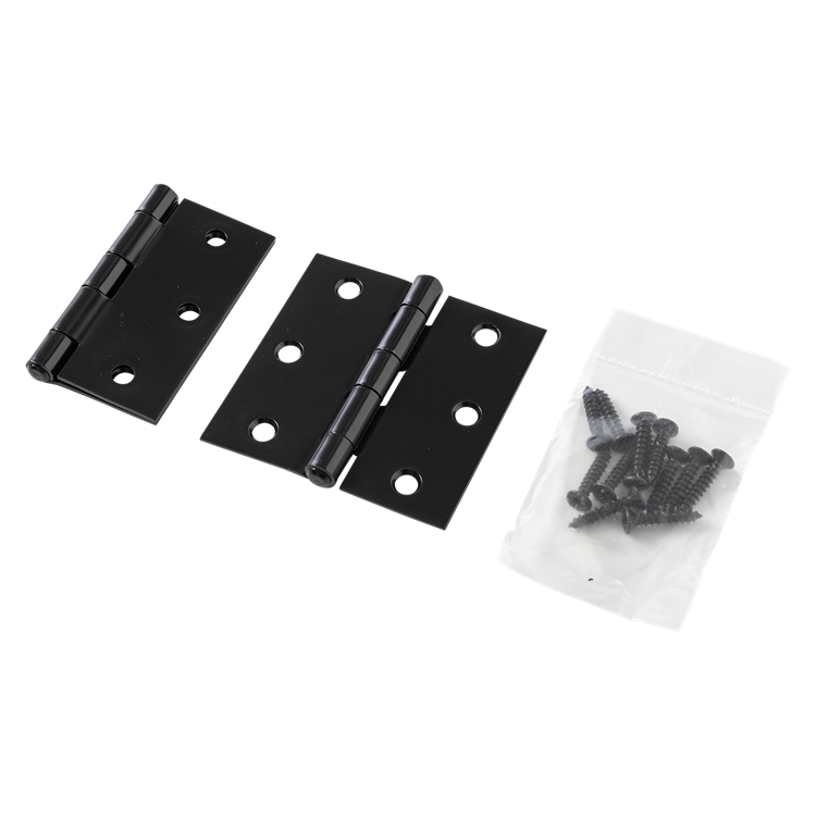 Mack 1071167 - 2 charnières carrées noires h63 x l63 mm | 5 pièces