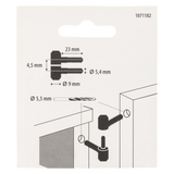 Mack 1071182 - 2 charnières pour meubles galvanisées ø 9 x 23 mm | 5 pièces - afbeelding 3