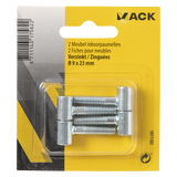 Mack 1071182 - 2 charnières pour meubles galvanisées ø 9 x 23 mm | 5 pièces - afbeelding 2
