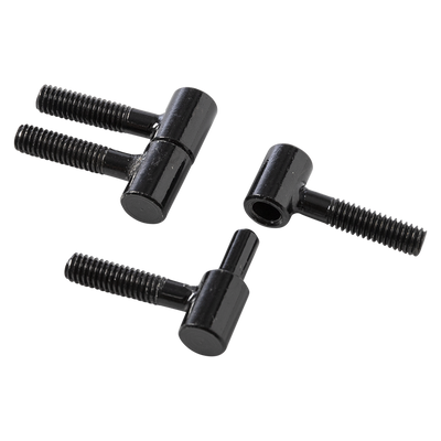 Mack 1071183 - 2 charnières percées pour meuble noir ø 9 x 23 mm | 5 pièces