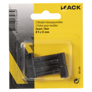 Mack 1071183 - 2 charnières percées pour meuble noir ø 9 x 23 mm | 5 pièces - afbeelding 2