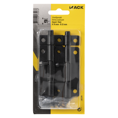 Mack 1071197 - 2 loquets noirs a 76 mm b 25 mm | 6 pièces