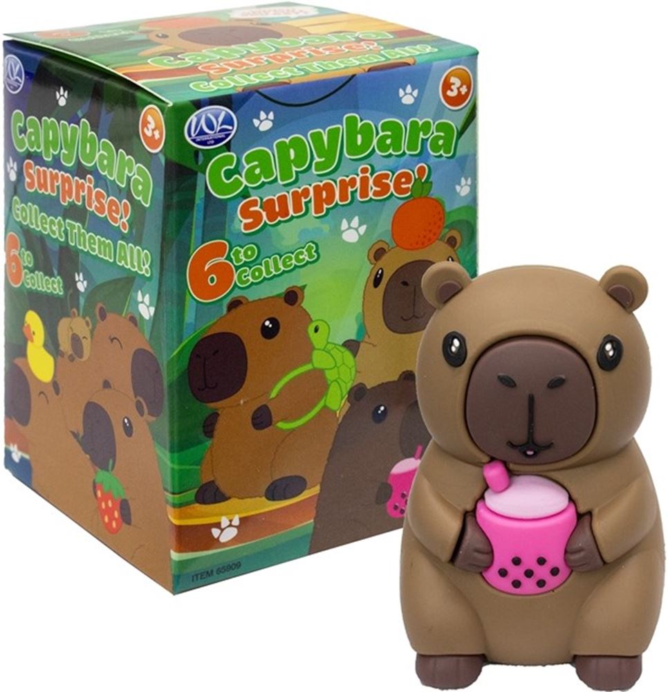 Capybara 8 cm en boîte aveugle. 6 assortis en