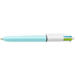 Stylo à bille bic support en plastique moyen 0,4 mm bouton poussoir 4 couleurs