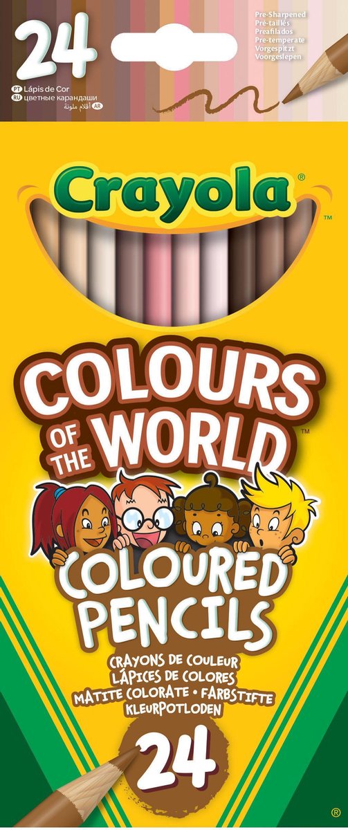 Crayola - couleurs du monde - crayons de couleur - 24 couleurs - pour enfants