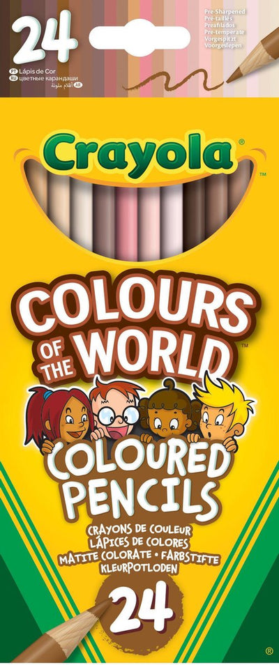 Crayola - couleurs du monde - crayons de couleur - 24 couleurs - pour enfants