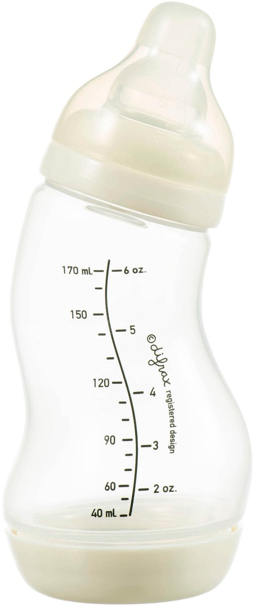 Biberon Difrax natural s - 170 ml - crème - anti colique