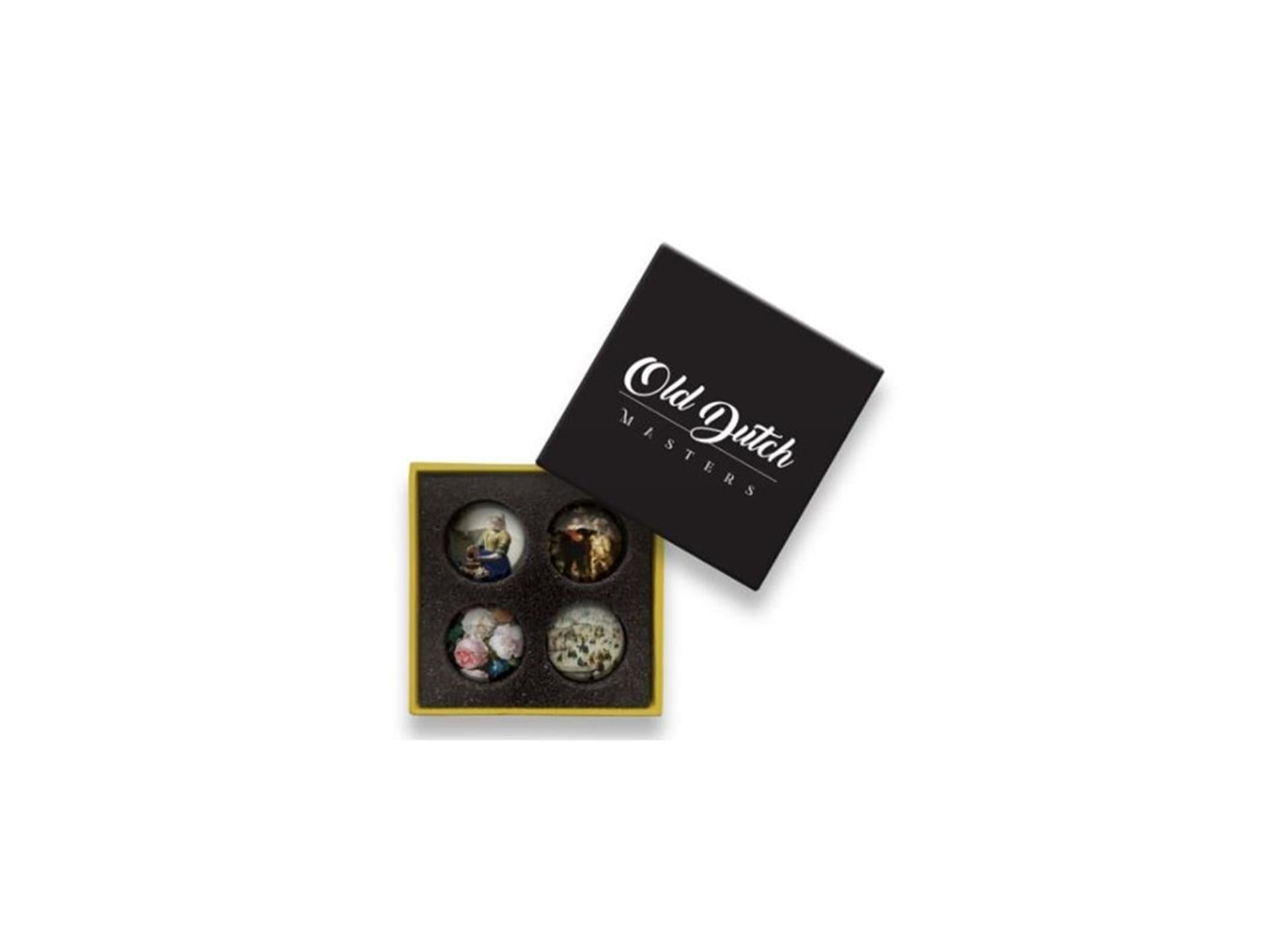 Aimants en verre Cozydecor vieux maîtres hollandais 4 pcs