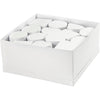 Boîtes Creativ company dans une boîte de présentation, h : 5 cm, d 10-12 cm, blanc, 27 pièces 1 boîte
