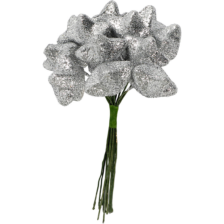 Creativ company étoiles d'art, d 25 mm, argent, 12 pièces 1 boîte