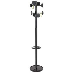 Portemanteau pmstan3m alba 8 crochets base ronde 175cmx37cm noir