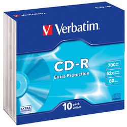 CD-R slim wrap 700 Mo verbatim 52x 80min. 10 pièces