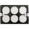 Creativ company décorations à suspendre, dim. 7x7 cm, épaisseur 0,6 cm, blanc, 6 pièces 1 boîte