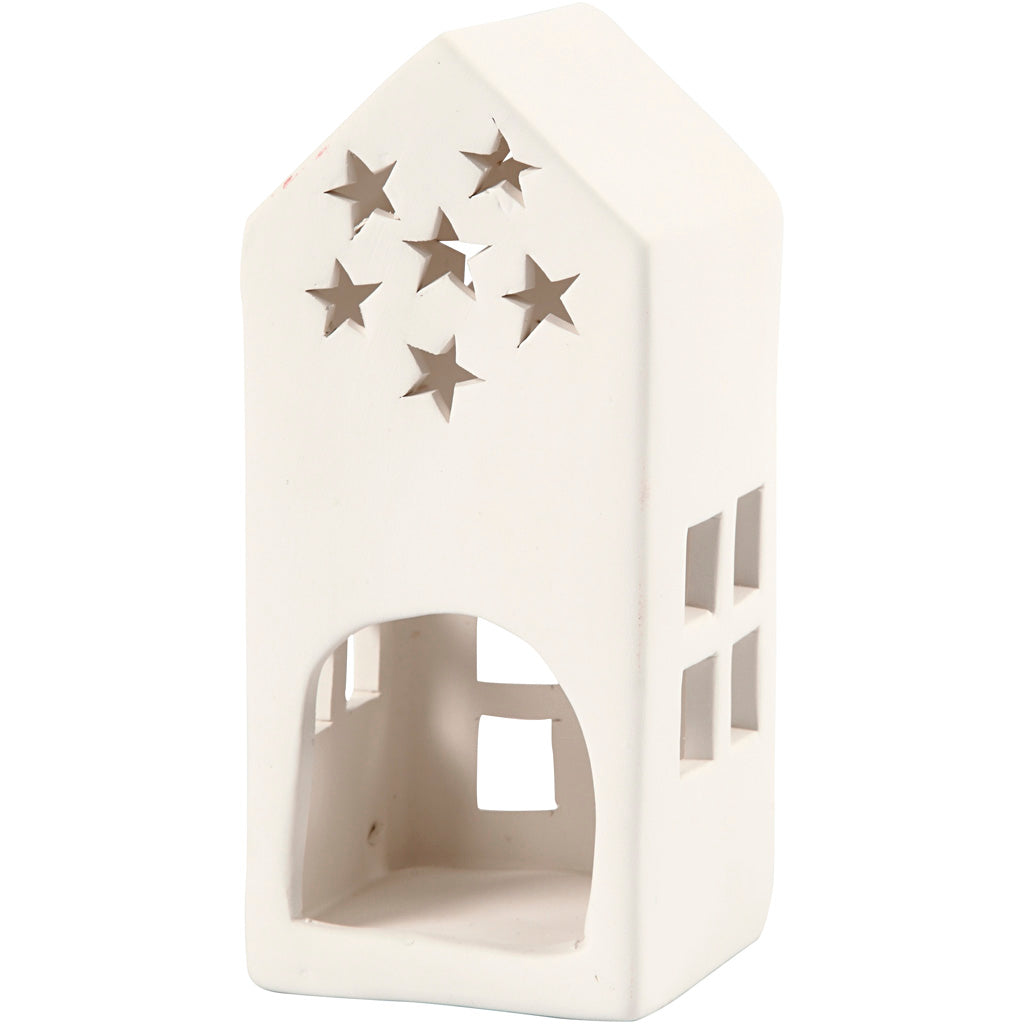 Photophore Creativ company, h: 16 cm, dimensions 7x7 cm, blanc, 8 pièces 1 boîte