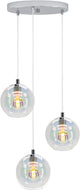 Suspension Eglo ariscani 2 - e27 - ø 42,5 cm - verre coloré chrome