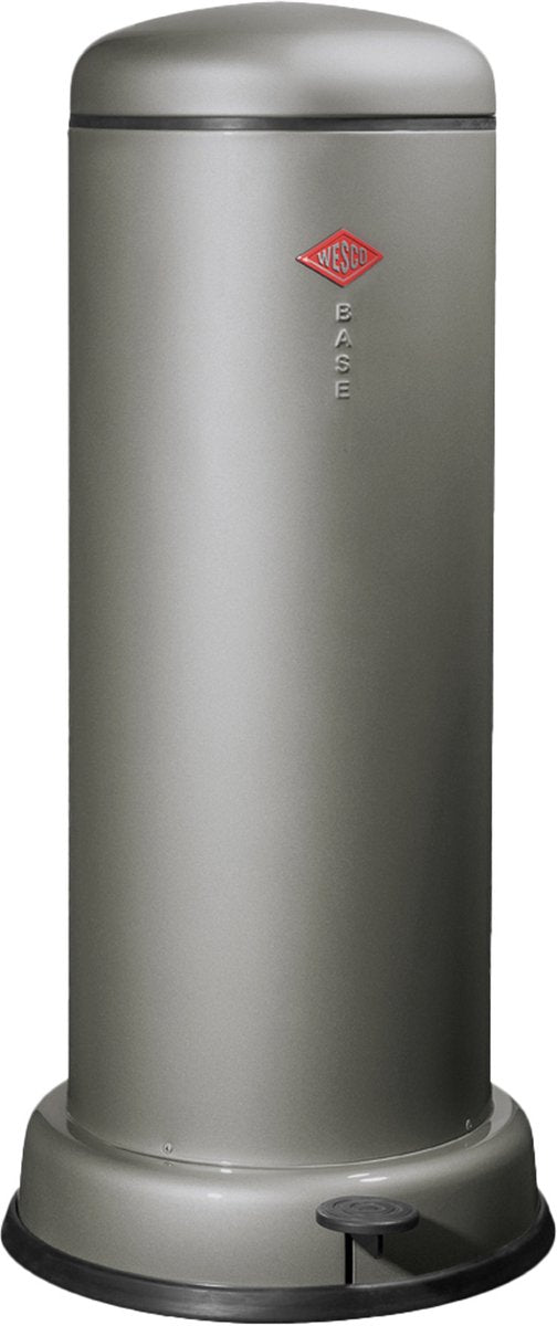 Wesco grande poubelle baseboy avec fermeture en douceur | 30 litres | métal - graphite | poubelle à pédale