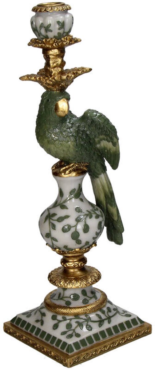 Bougeoir collection Hd oiseau polyrésine 13x13x39cm