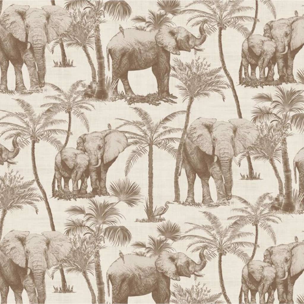 Covergs néerlandais Coverchs néerlandais papier peint Elephant Grove Beige