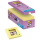 Notes autocollantes post-it 16 x 90 feuilles 76 x 76 mm vierges jaune canari