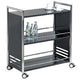 Abi chariot de service 3 bases 70x40x84cm noir