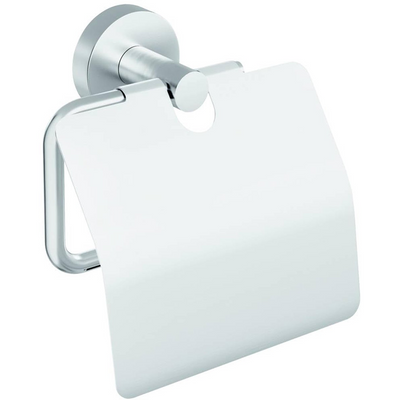 Tesa 1073542 - Porte-rouleau papier toilette lune avec couvercle en acier inoxydable | 1 pièce