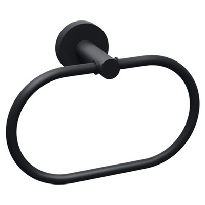 Tesa 1073529 - anneau porte-serviettes noir lune noir | 1 pièce