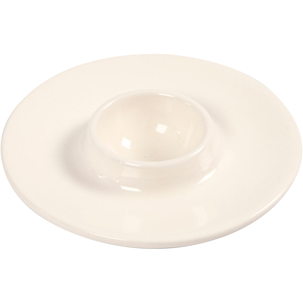 Coquetier Creativ company, d 9,8 cm, diamètre du trou 3,9 cm, blanc, 12 pièces 1 boîte