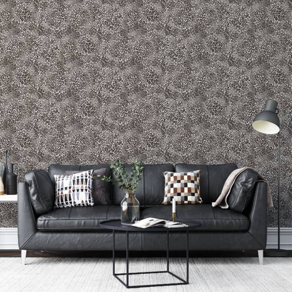 NOORDWAND NOORDWAND Fond d'écran Leopard Print noir