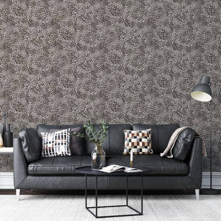 NOORDWAND NOORDWAND Fond d'écran Leopard Print noir