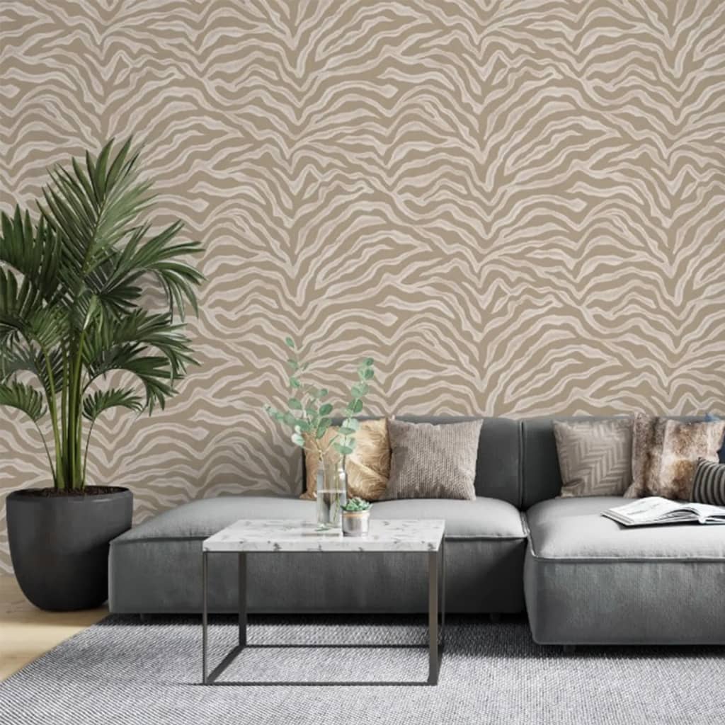NOORDWAND NOORDWAND Fond d'écran Imprimé zèbre beige