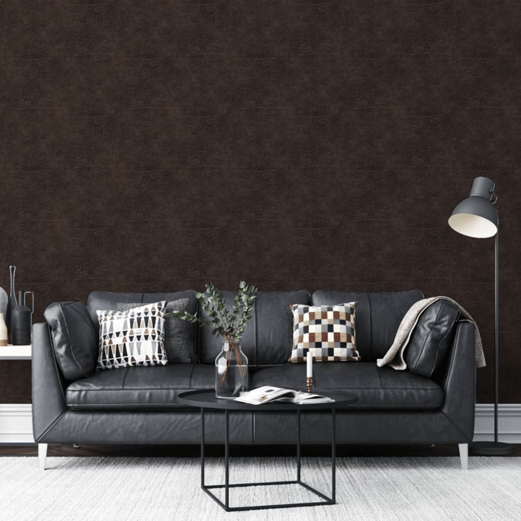 Papier peint mural nord mur Croco Bruin